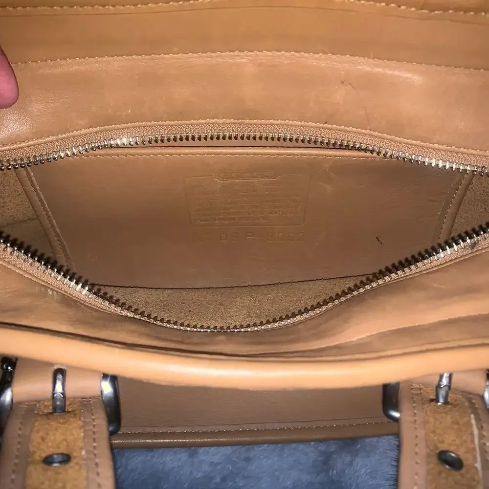 Vtg Coach Legacy Satchel Handbag Camel  9063 - Picture 5 of 5